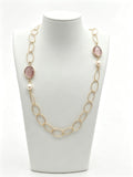 Collana lunga rosa